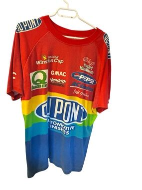 Vintage 90s Dupont Jeff Gordan NASCAR Racing T Shirt Racing T Shirt Winston XL